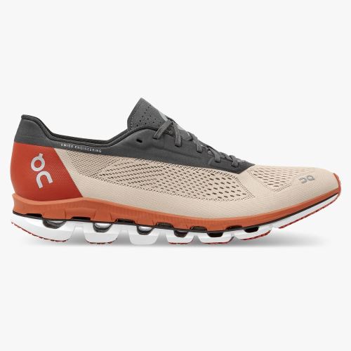 Men's On Running Cloudboom Road Running Shoes Khaki Coral | HTX146NS