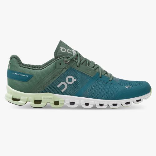 Men's On Running Cloudflow Road Running Shoes Turquoise Green | WWT3140DM