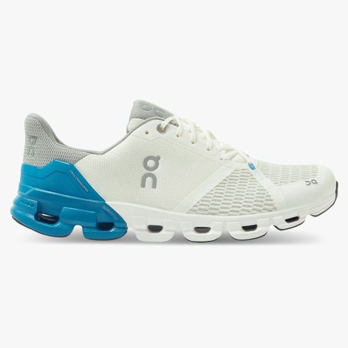 Men's On Running Cloudflyer Road Running Shoes White Blue | KVU8496PH