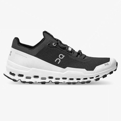 Men's On Running Cloudultra Trail Running Shoes Black White | JTP9795EG