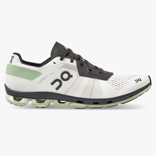 Women's On Running Cloudflash Road Running Shoes White Green | FFA5195HH